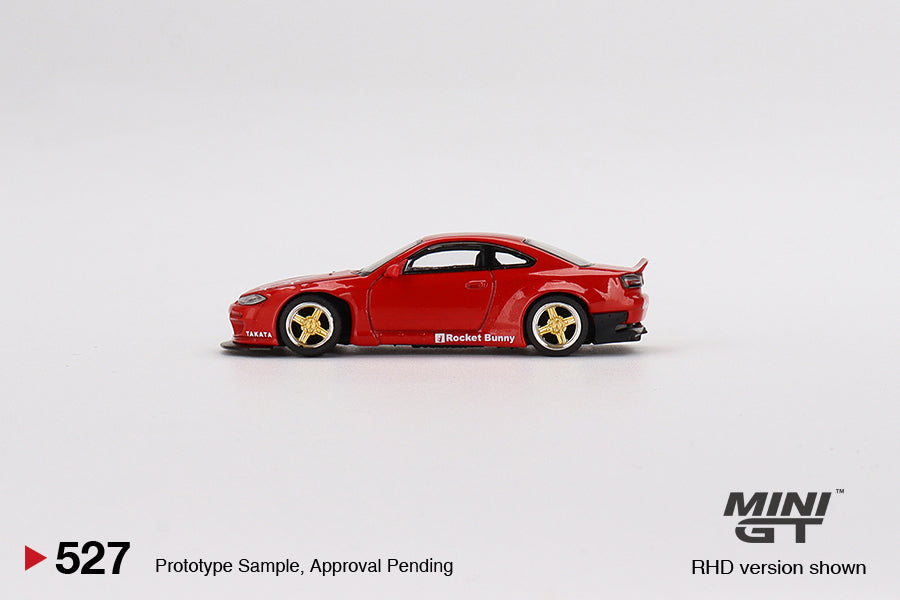 Mini GT No.527 Nissan Silvia (S15) Rocket Bunny Red