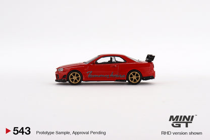 Mini GT No.543 Nissan GT-R (R34) Tommykaira R-z Red