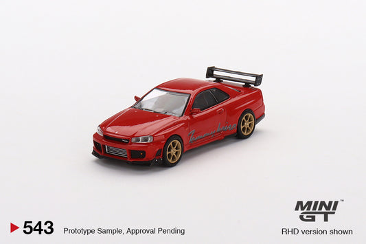 Mini GT No.543 Nissan GT-R (R34) Tommykaira R-z Red