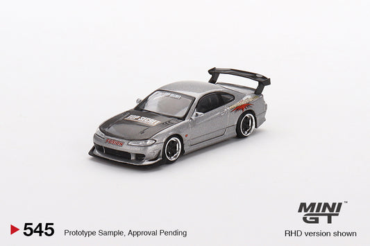 Mini GT No.545 Nissan Silvia Top Secret (S15) Silver