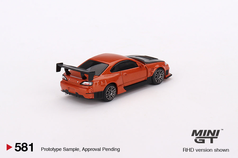 Mini GT No.581 Nissan Silvia S15 D-MAX Metallic Orange