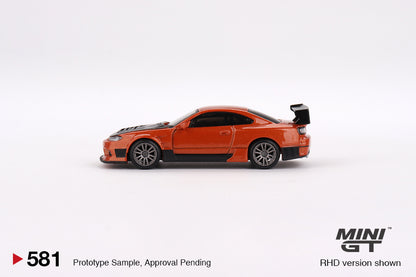 Mini GT No.581 Nissan Silvia S15 D-MAX Metallic Orange