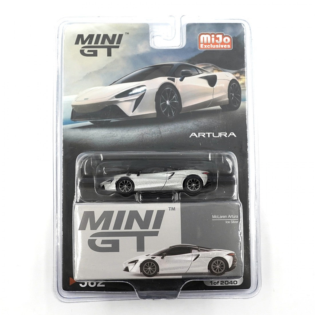 Mini GT No.582 McLaren Artura Ice Silver (Blister Pack) - MiJo Exclusives