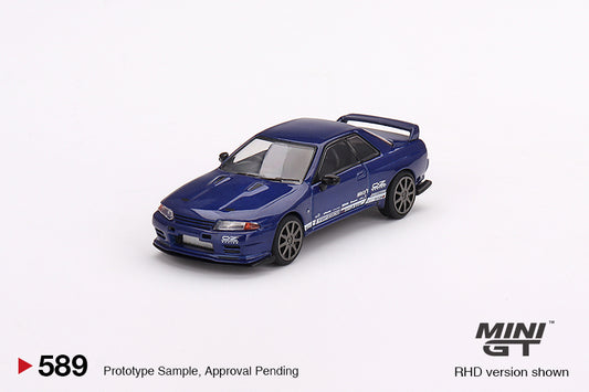 Mini GT No.589 Nissan Skyline GT-R Top Secret VR32 Metallic Blue