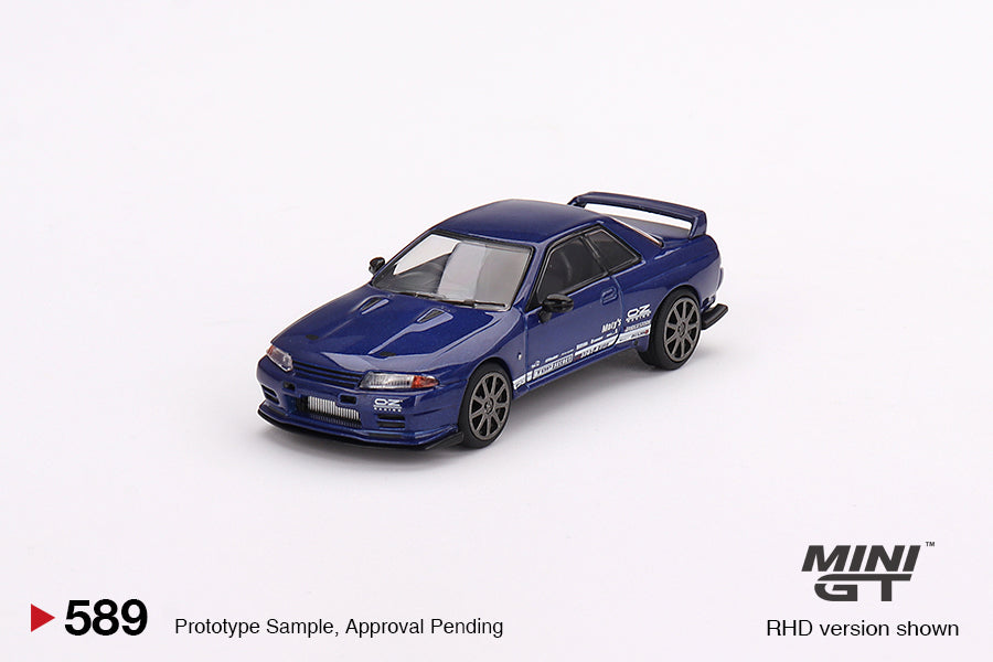 Mini GT No.589 Nissan Skyline GT-R Top Secret VR32 Metallic Blue (Blister Pack)