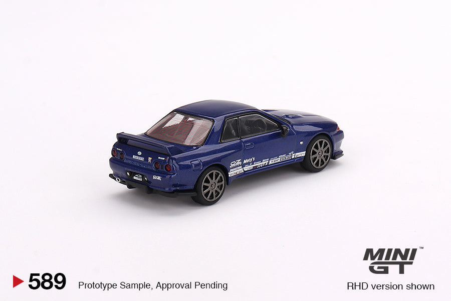 Mini GT No.589 Nissan Skyline GT-R Top Secret VR32 Metallic Blue