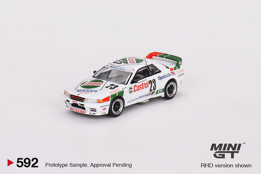 Mini GT No.592 Nissan Skyline GT-R (R32) Gr. A #23 1990 Macau Guia Race Winner (Blister Pack) - MiJo Exclusive