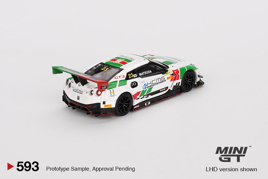 Mini GT No.593 Nissan GT-R NISMO GT3 #23 KCMG 2018 FIA GT World Cup Macau (Blister Pack)