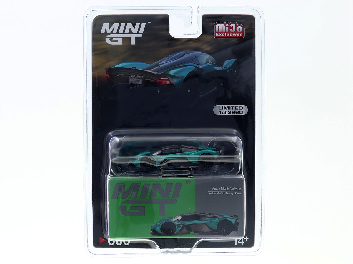Mini GT No.600 Aston Martin Valkyrie Aston Martin Racing Green (Blister Pack) - MiJo Exclusives