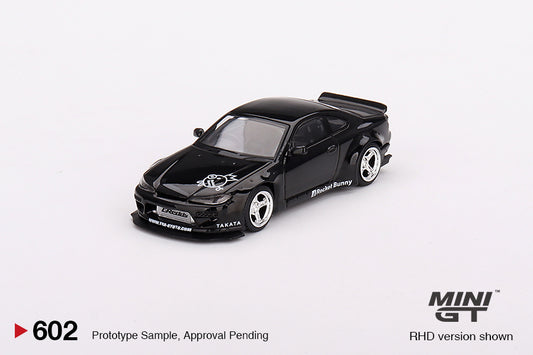 Mini GT No.602 Nissan Silvia (S15) Rocket Bunny Black Pearl