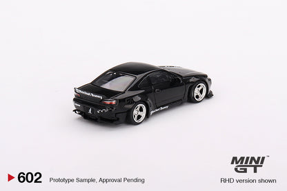 Mini GT No.602 Nissan Silvia (S15) Rocket Bunny Black Pearl