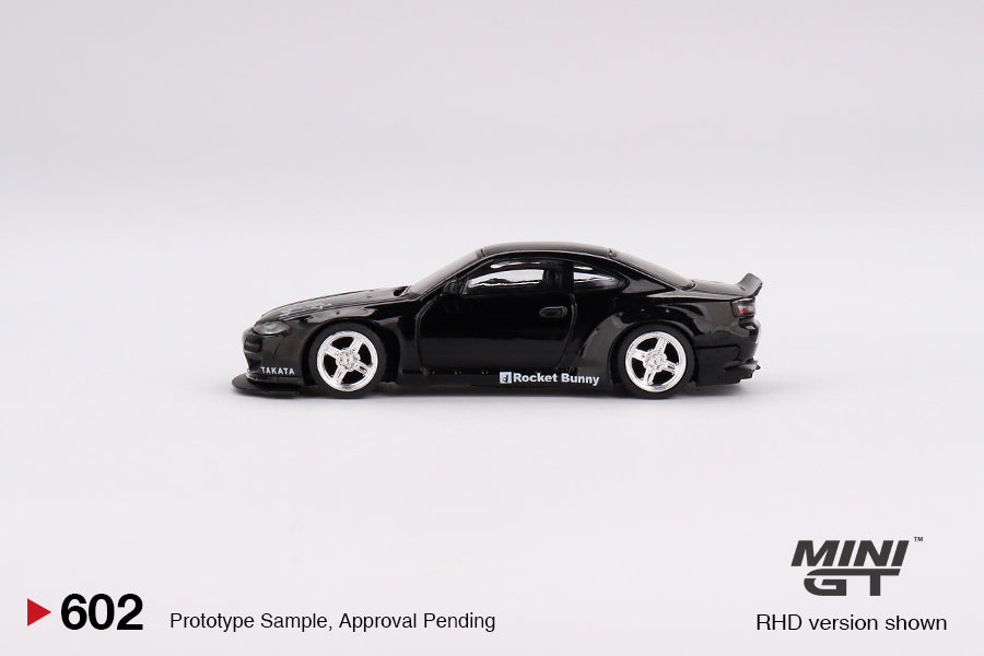 Mini GT No.602 Nissan Silvia (S15) Rocket Bunny Black Pearl