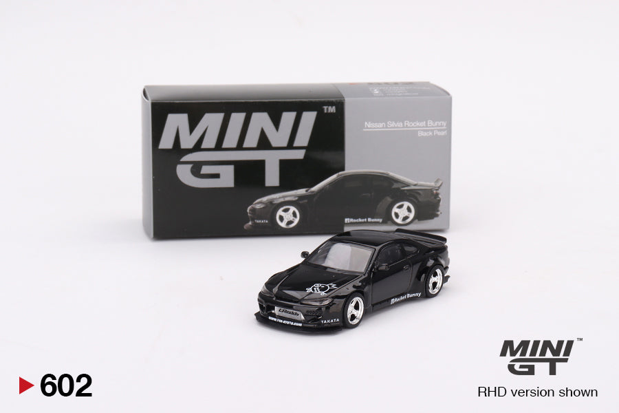 Mini GT No.602 Nissan Silvia (S15) Rocket Bunny Black Pearl