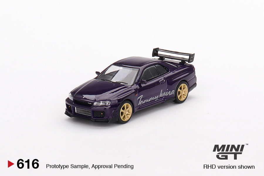 Mini GT No.616 Nissan Skyline GT-R (R34) Tommykaira R-z Midnight Purple