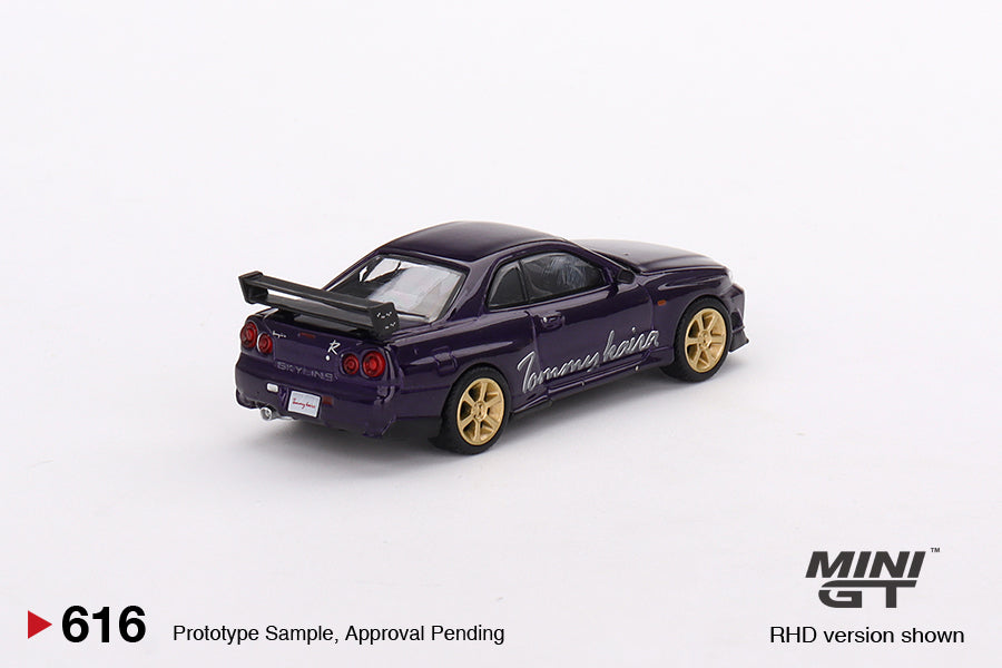 Mini GT No.616 Nissan Skyline GT-R (R34) Tommykaira R-z Midnight Purple