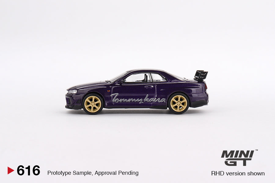 Mini GT No.616 Nissan Skyline GT-R (R34) Tommykaira R-z Midnight Purple