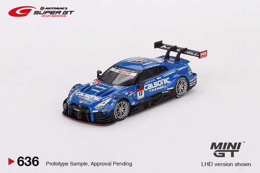 Mini GT No.636 Nissan GT-R Nismo GT500 #12 "CALSONIC IMPUL GT-R" Team IMPUL 2021 Super GT Series (Blister Pack) - Japan Exclusive
