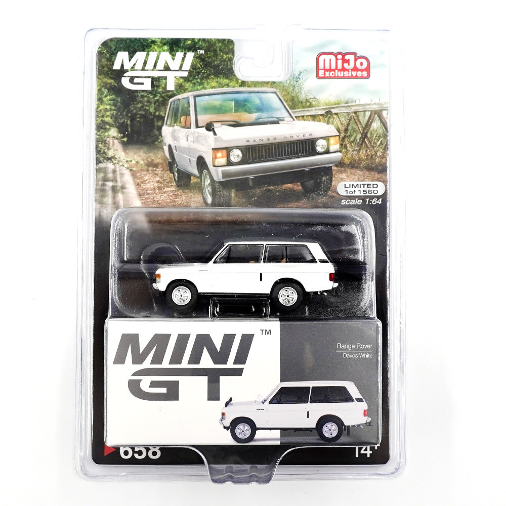 Mini GT No.658 Range Rover Davos White (Blister Pack) - MiJo Exclusives