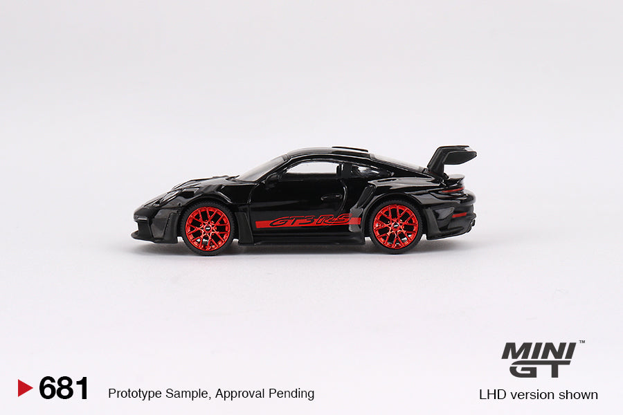 Mini GT No.681 Porsche 911 (992) GT3 RS Black with Pyro Red