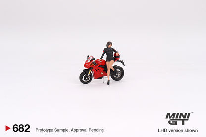 *Pre-Order* Mini GT No.682 Ducati Panigale V4 S w/ Ducati Girl