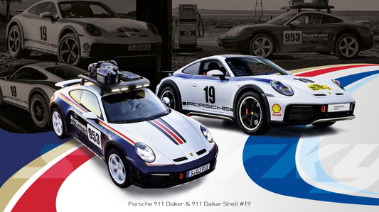 *Pre-Order* Sparky x Tiny Porsche 911 Daker & 911 Dakar Shell #19 Combo set