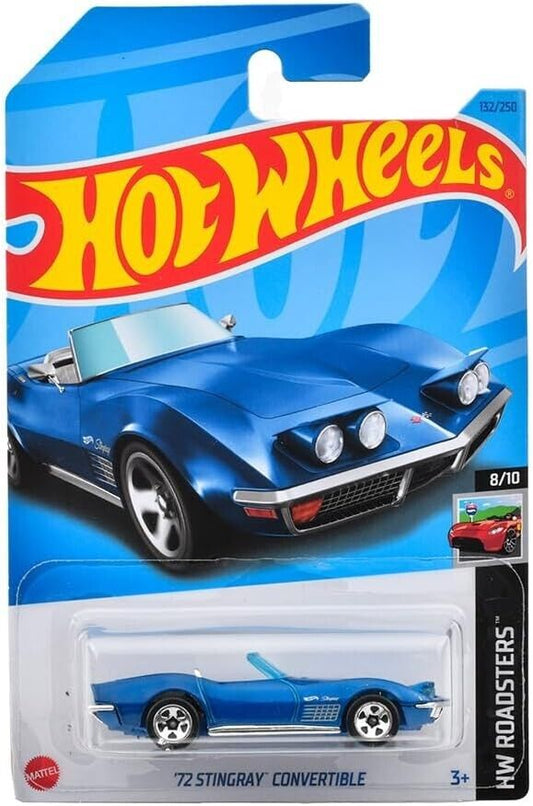 Hot Wheels HW Roadsters 8/10 '72 Stingray Convertible (Blue) - Japanese Card