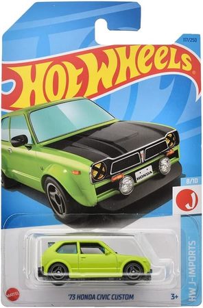 Hot Wheels HW J-Imports 8/10 '73 Honda Civic Custom (Green/Black) - Japanese Card