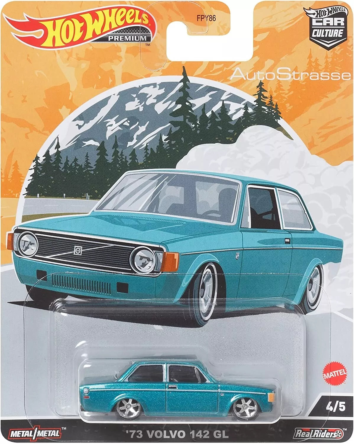 Hot Wheels Premium Car Culture Auto Strasse 4/5 '73 Volvo 142 GL - Japanese Stock