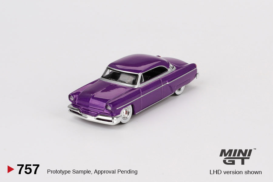 Mini GT No.757 Lincoln Capri Hot Rod 1954 Purple Metallic