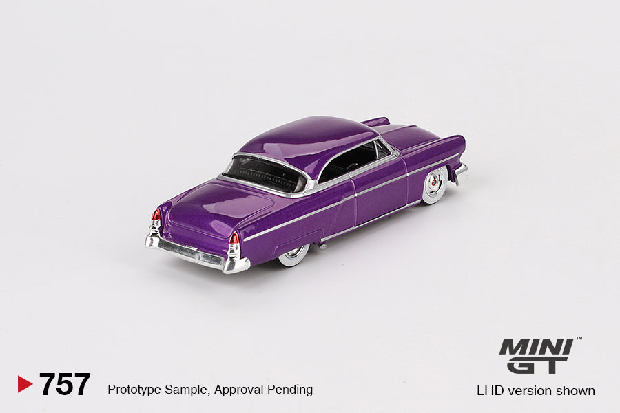 Mini GT No.757 Lincoln Capri Hot Rod 1954 Purple Metallic