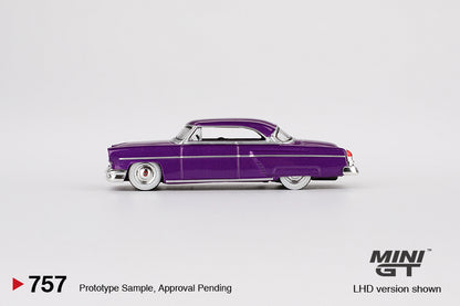 Mini GT No.757 Lincoln Capri Hot Rod 1954 Purple Metallic