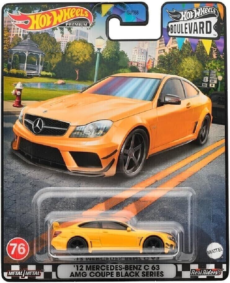 Hot Wheels Premium Boulevard Series #76 '12 Mercedes-Benz C 63 AMG Coupe Black Series - Japanese Stock