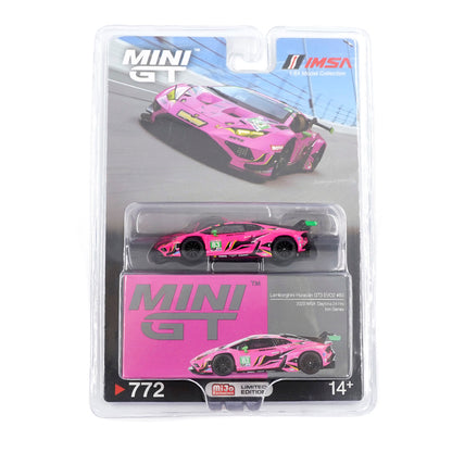 Mini GT No.772 Lamborghini Huracán GT3 EVO2 #83 2023 IMSA Daytona 24 Hrs Iron Dames (Blister Pack) - MIJO Exclusives