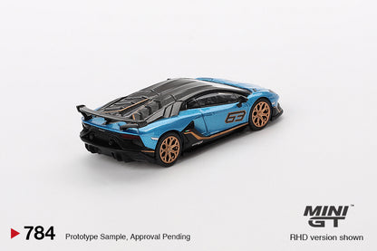 *Pre-Order* Mini GT No.784 Lamborghini Aventador SVJ 63 Blu Aegir