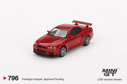 *Pre-Order* Mini GT No.796 Nissan Skyline GT-R (R34) V-Spec Active Red