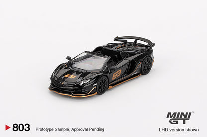 *Pre-Order* Mini GT No.803 Lamborghini Aventador SVJ 63 Roadster Nero Aldebaran