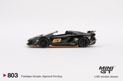 *Pre-Order* Mini GT No.803 Lamborghini Aventador SVJ 63 Roadster Nero Aldebaran