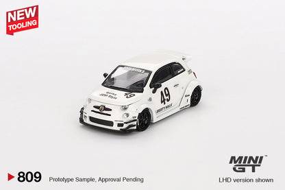 *Pre-Order* Mini GT No.809 LB-WORKS x Abas Works ABARTH 595 Gara White