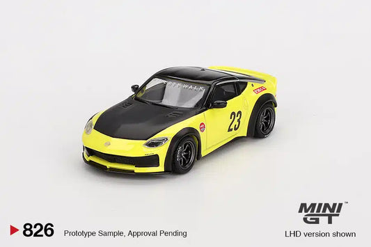 *Pre-Order* Mini GT No.826 Nissan Z LB★NATION WORKS Ikazuchi Yellow