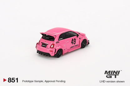 *Pre-Order* Mini GT No.851 Abarth 595 LB-WORKS x Abas Works Pink