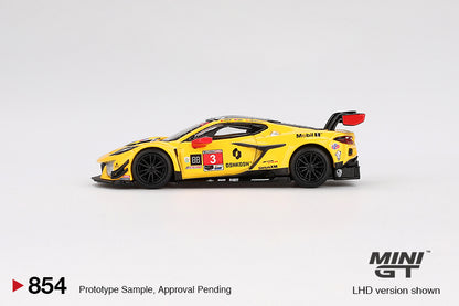 *Pre-Order* Mini GT No.854 Chevrolet Corvette Z06 GT3.R #3 Corvette Racing by Pratt Miller Motorsports 2024 IMSA Daytona 24 Hrs