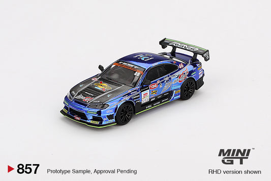*Pre-Order* Mini GT No.857 Nissan Silvia (S15) D-MAX #46 D-MAX Racing 2023 D1 Grand Prix (Blister Pack) - Japan Exclusive