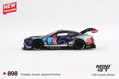 *Pre-Order* Mini GT No.898 Ford Mustang GT3 #64 Ford Multimatic Motorsports 2024 IMSA Daytona 24 Hrs