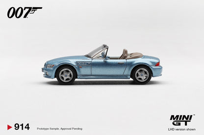 Mini GT No.914 BMW Z3 “GoldenEye”  - English Blister Packaging