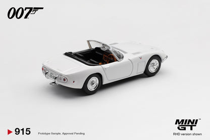 Mini GT No.915 Toyota 2000GT Roadster “You Only Live Twice” - English Blister Packaging