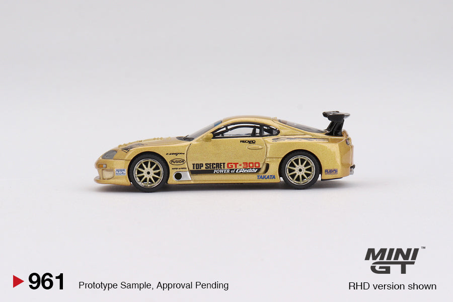 *Pre-Order* Mini GT No.961 Toyota Supra (A80) Top Secret GT-300 Top Secret Gold