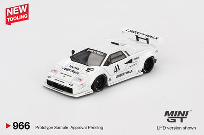 *Pre-Order* Mini GT No.966 Lamborghini Countach LB-WORKS White 2024 Tokyo Auto Salon