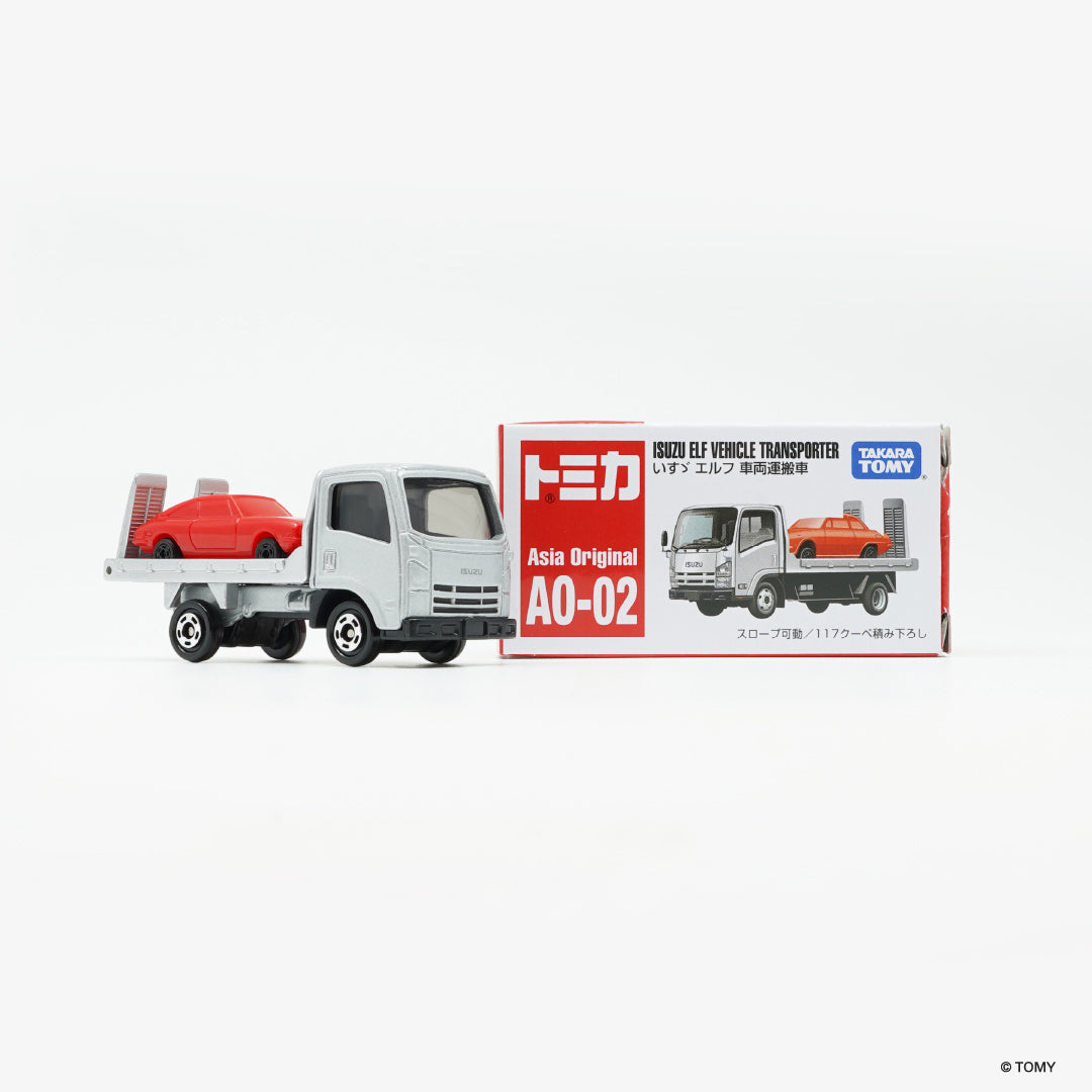 Tomica Asia Original AO-02 Isuzu Elf Vehicle Transporter