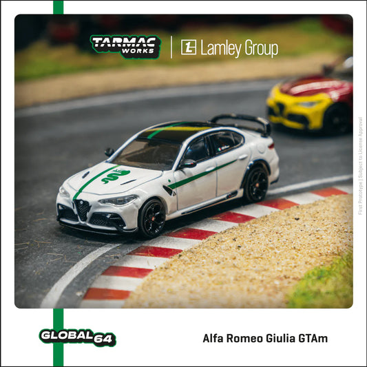 Tarmac Works Alfa Romeo Giulia GTAm White / Green - Lamley Special Edition