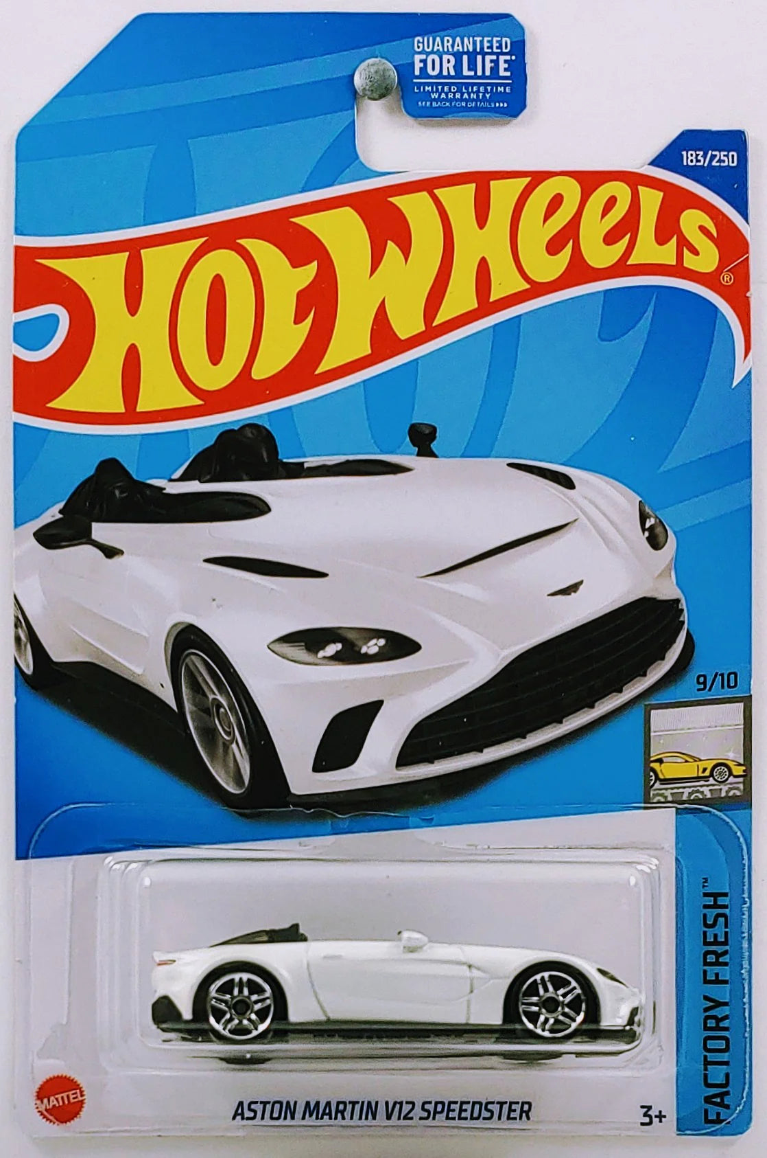 Hot Wheels Factory Fresh 9/10 Aston Martin V12 Speedster (White) - Japanese Card